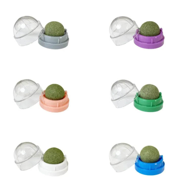 Juguete para gatos con hierba gatera en forma de bola