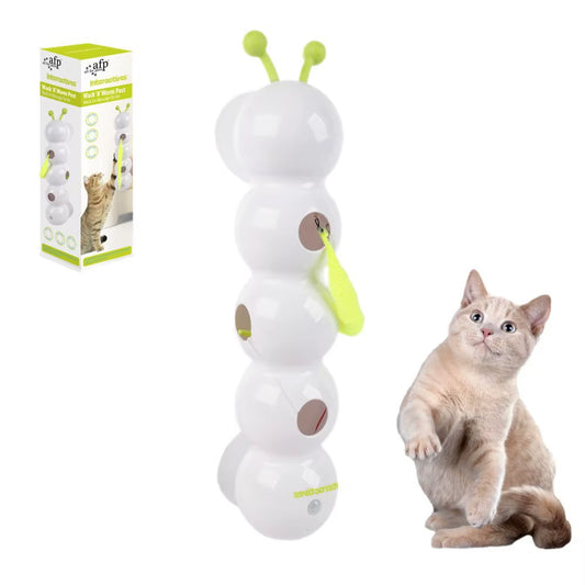 Popular Pet Cat Electric Caterpillar Cat Teasing Stick Toy Feather Tail Intelligent Sensor Self-Pleasure to Relieve Boredom